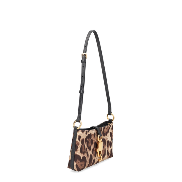 Grace Small Leather Crossbody - Leopard Print (Brown/Black)