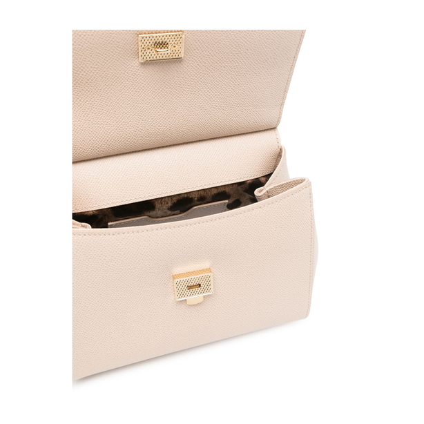 Sicily Medium Calfskin Top-Handle Bag - Powder
