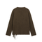 Crew-Neck Sweater In Khaki/Black Wool Blend