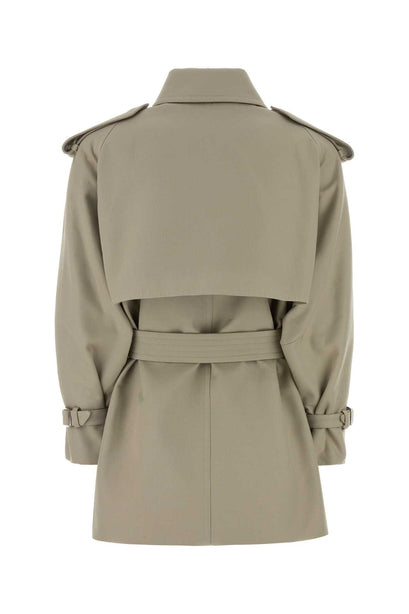 Short Cotton Trench Coat