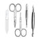 Giesen & Forsthoff Timor® 5-piece Manicure Set with glass nail file, in Mauve Grained Cowhide Leather Pouch