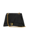 Crush Chain Bag Medium Calfskin Shoulder Bag - Black