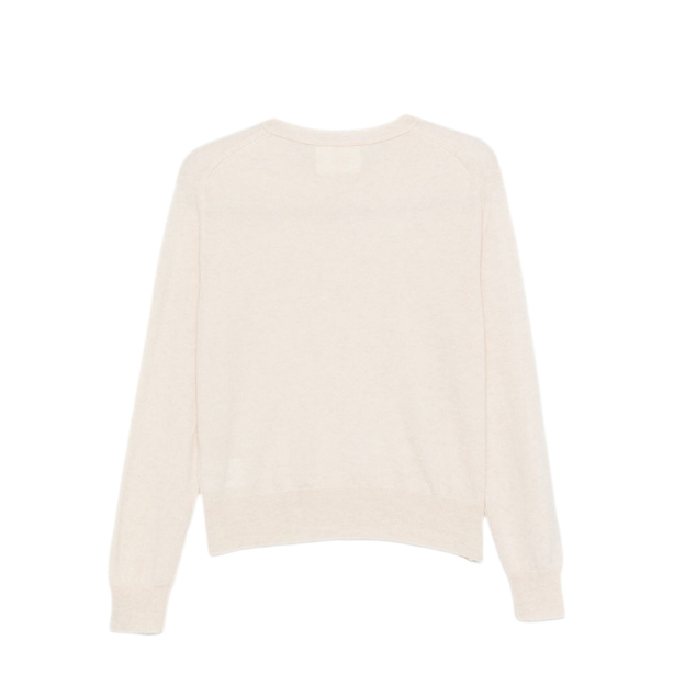 Ecru Cashmere Crew Neck Sweater