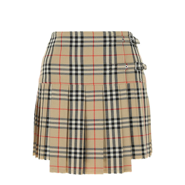 Embroidered Wool Mini Skirt