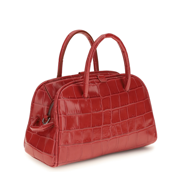 Calf Leather Handbag - Red