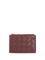 Bottega Veneta Woven Card Holder With Zip - Bordeaux