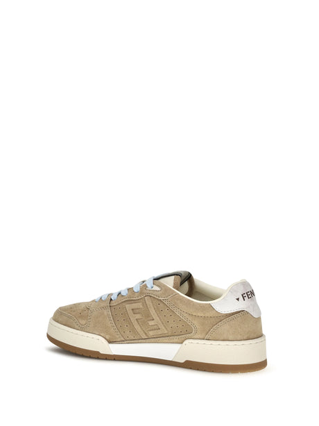 Fendi Match suede Sneakers - Lightecru+Whi Mar.Sc