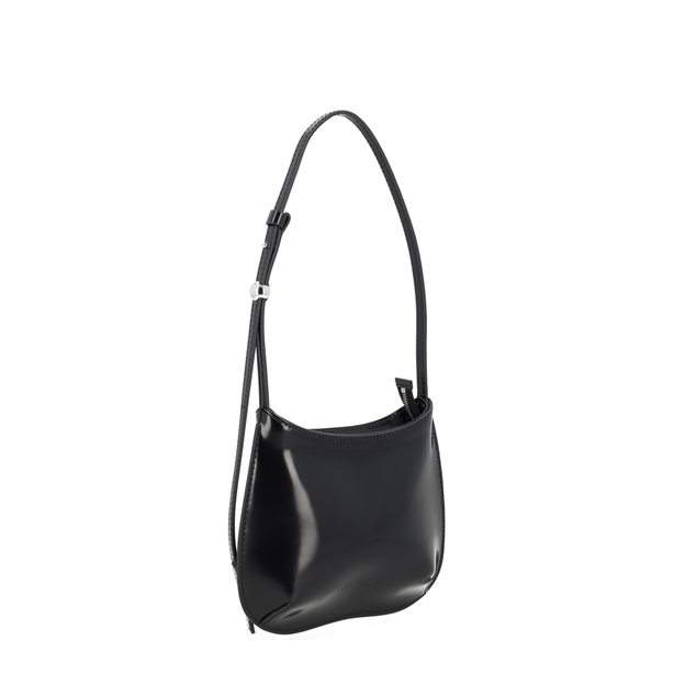 Le Petit Bisou Patent Calf Leather Shoulder Bag - Black