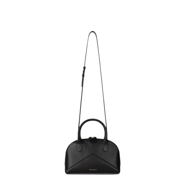 Plié Calf Leather Bag - Black