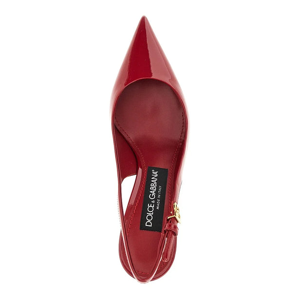 DOLCE&GABBANA Patent leather slingback pumps