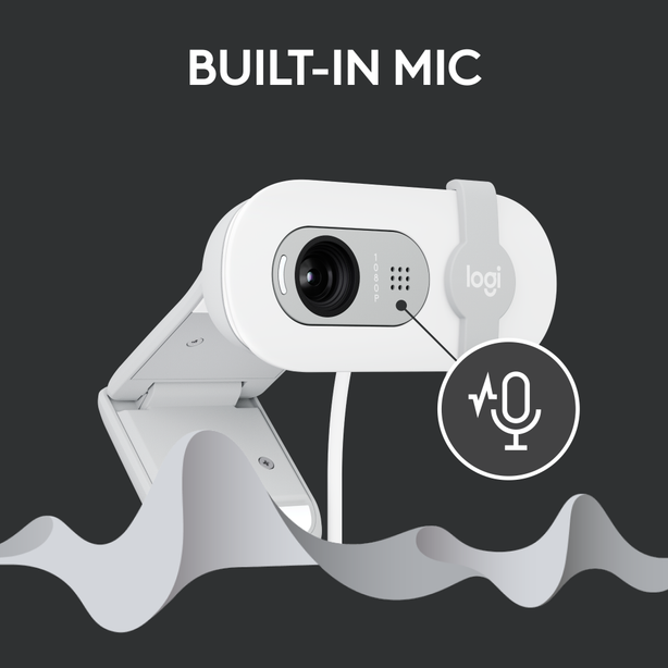 Logitech Brio 100 Full Hd Webcam - Off-White