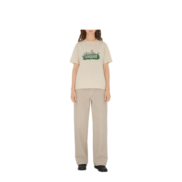 Cotton T Shirt With Daisy Logo