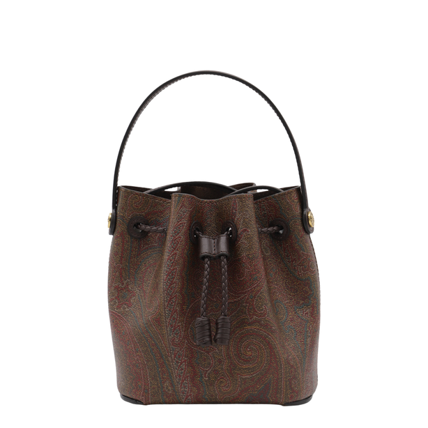 Mini Arnica Calfskin Bucket Bag - Brown