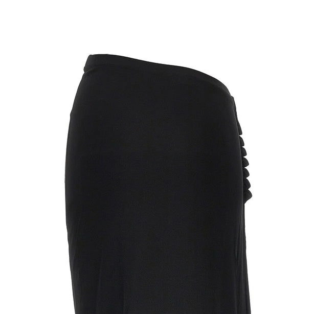 RABANNE Gathered jersey midi skirt
