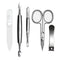 Giesen & Forsthoff Timor® 5-piece Manicure Set with glass nail file, in Vegan Natural Cork Leather Zipper Pouch