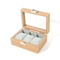 StitchesandTweed Natural Wood 3 Slot Watch Organizer Box