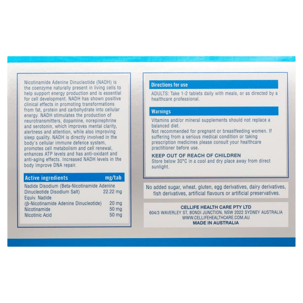 ***limited time offer*** Buy 1 Free 1 Cellife NADH 30s- Expiry Nov 2026