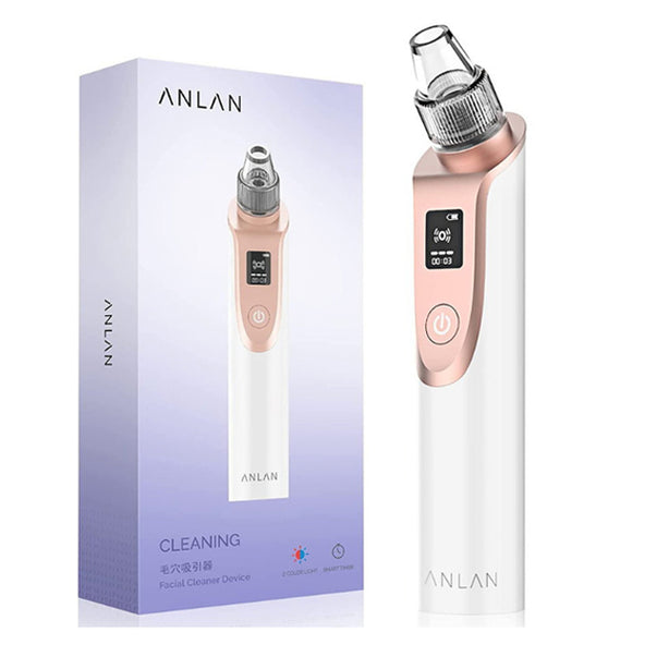 Anlan Facial Cleaner Device 2 Light Therapy Pore Cleaner Blackhead Vacuum