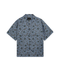 Hematite/Black Floral Print Bowling Shirt