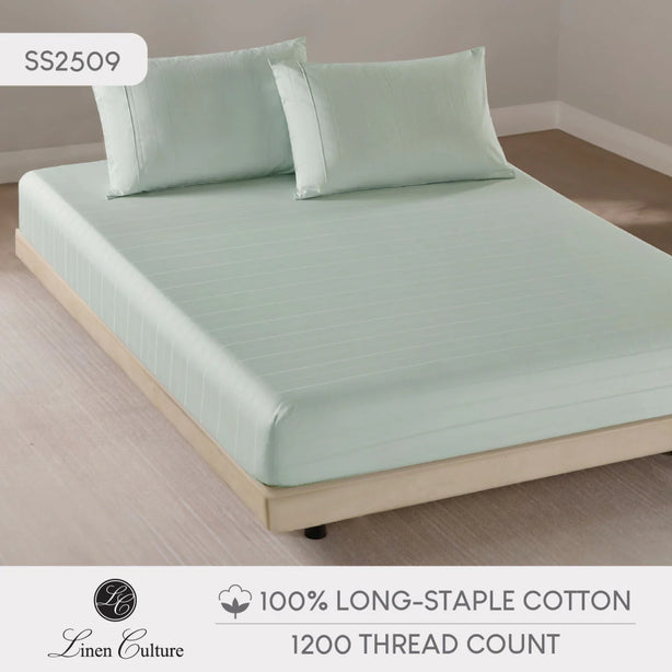 Long-Staple Cotton - Dobby Misty Green