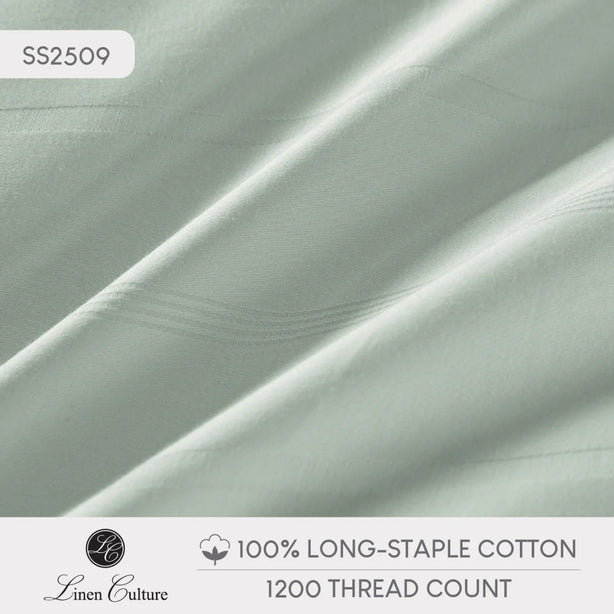 Long-Staple Cotton - Dobby Misty Green