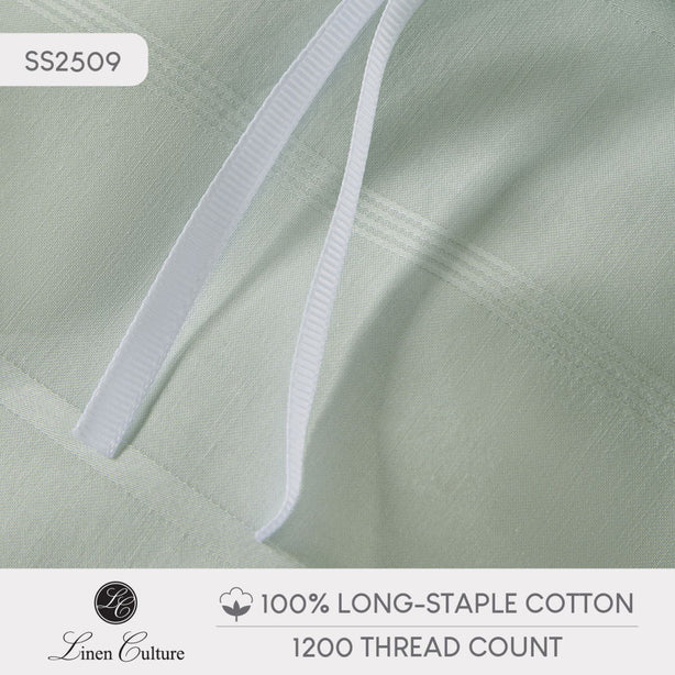 Long-Staple Cotton - Dobby Misty Green