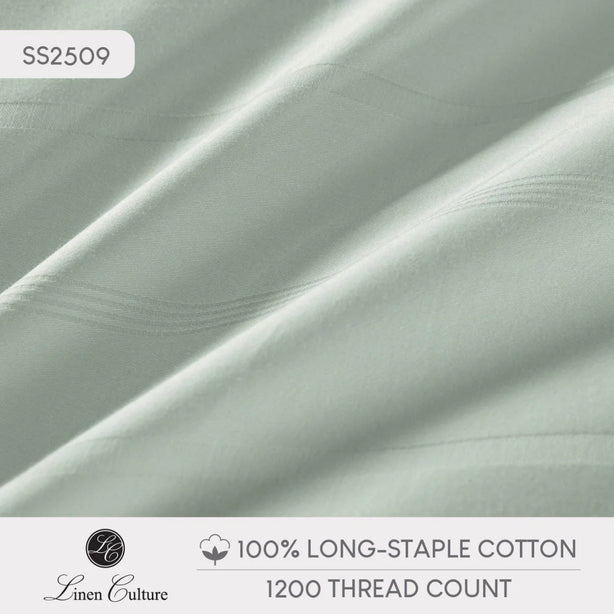 Long-Staple Cotton - Dobby Misty Green