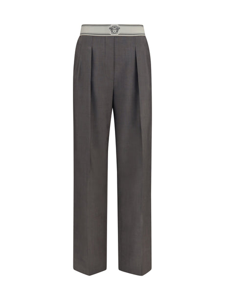 Cold Grey Mohair Wool Trousers