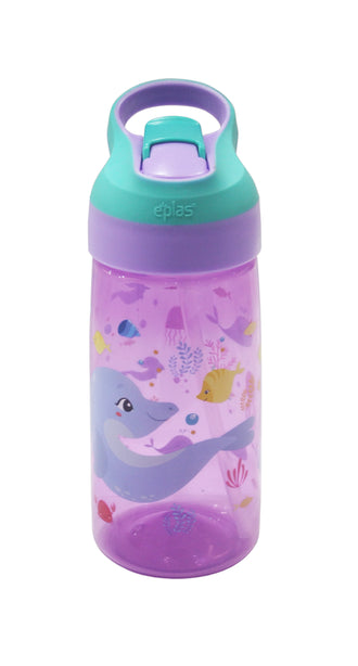 Eplas EBSP 550 PP - kids bottle with cartoon print + straw and handle