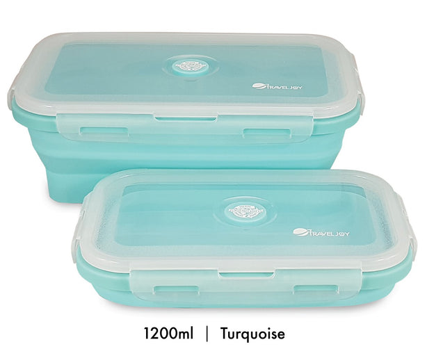 Travel Joy Eco Food Grade Silicone Foldable Lunch Box (1200ml)