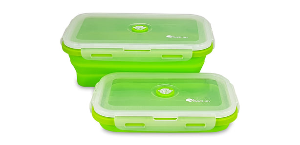 Travel Joy Eco Food Grade Silicone Foldable Lunch Box (1200ml)