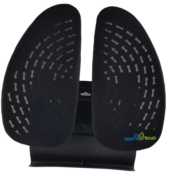 True Relief Double-Wing Back & Lumbar Support with Adaptive Spring + Free Breathable Mesh Cover