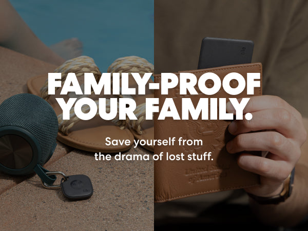 TILE ESSENTIAL 4-PACK (2024) BLUETOOTH TRACKING DEVICES - BLACK, 
 (2 MATE, 1 SLIM & 1 STICKER)