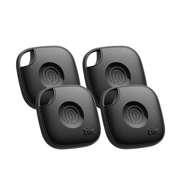 TILE MATE (2024) BLUETOOTH TRACKER FOR KEYS - BLACK, 4 PACK