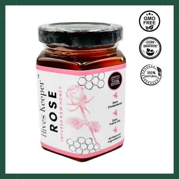 Hives Keeper Premium Rose Raw Infused Honey (Limited Edition) 250g
