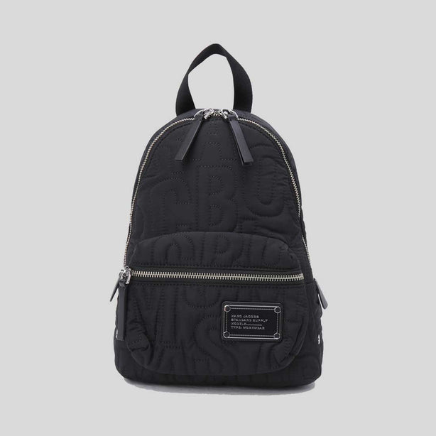 MARC JACOBS Nylon Jumbled Logo Small Backpack Black RB-4S4HBP002H02