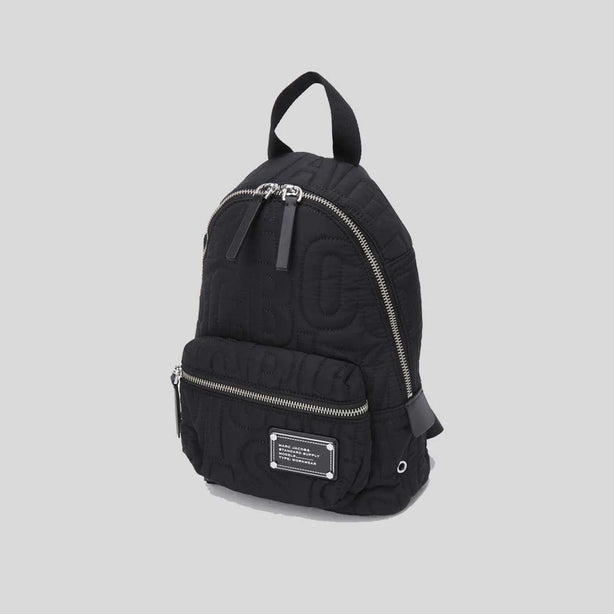 MARC JACOBS Nylon Jumbled Logo Small Backpack Black RB-4S4HBP002H02