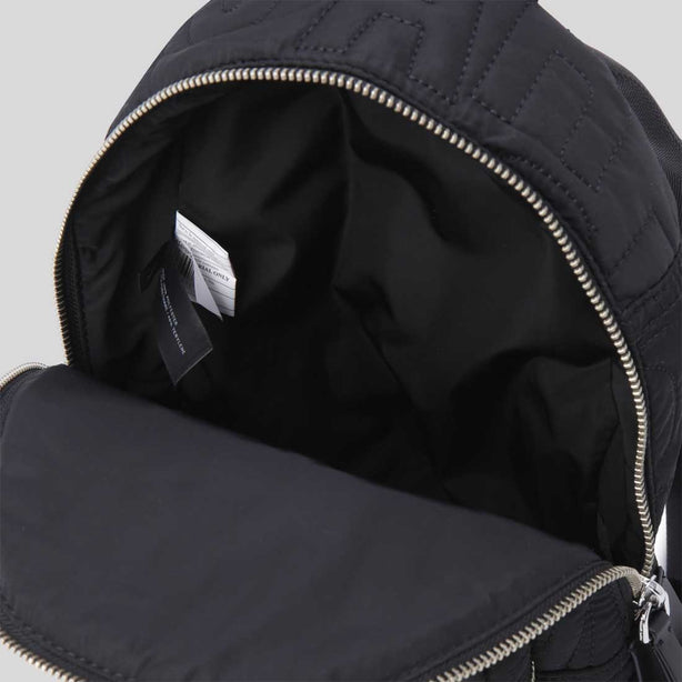 MARC JACOBS Nylon Jumbled Logo Small Backpack Black RB-4S4HBP002H02