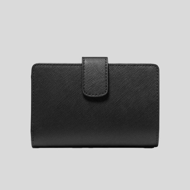 MICHAEL KORS Medium Crossgrain Leather Wallet Black RB-35F7GTVF2L