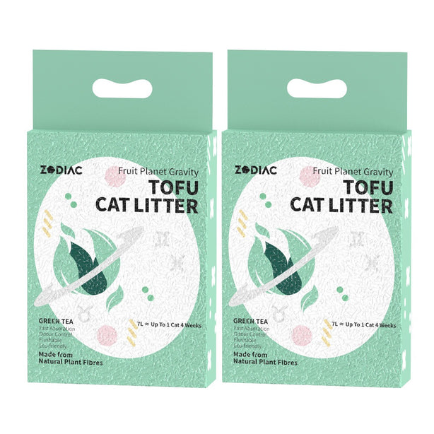 [Bundle of 2] Australia ZODIAC Fruity Tofu Cat Litter 7L Flushable Cat Litter Superior Absorbent Quick Clumping