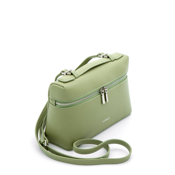 X Nihilo Number 2 Top Handle Leather Crossbody Bag Juniper Green