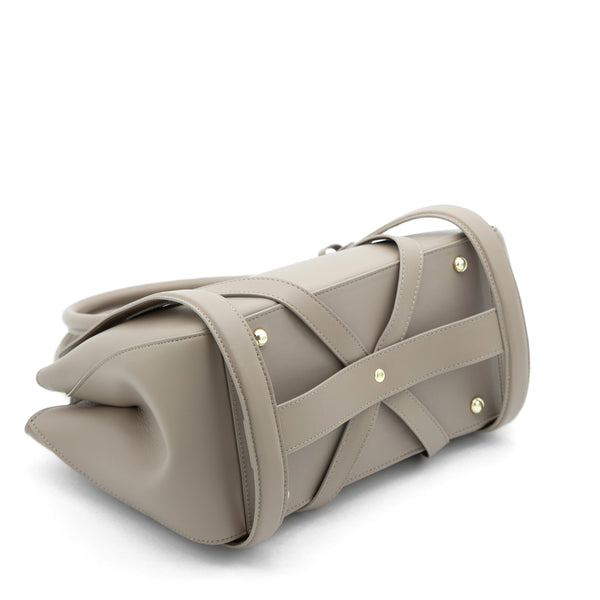 X Nihilo Number 5 Leather Handbag Work Bag Taupe