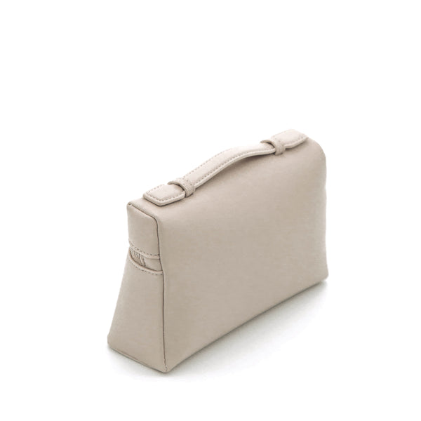 X Nihilo Number 2 Top Handle Leather Crossbody Bag Taupe