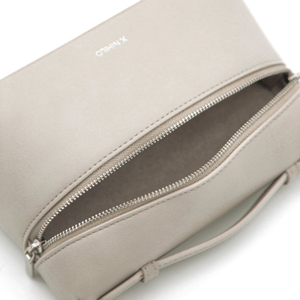 X Nihilo Number 2 Top Handle Leather Crossbody Bag Taupe