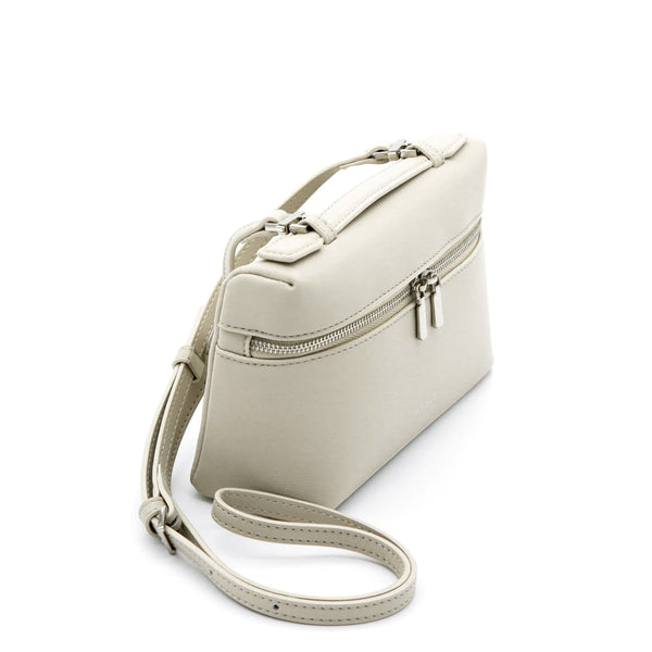X Nihilo Number 2 Top Handle Leather Crossbody Bag Ivory White