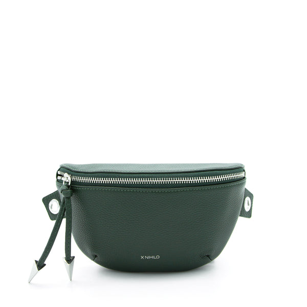 X Nihilo City Leather Bumbag Crossbody Handbag Dark Green