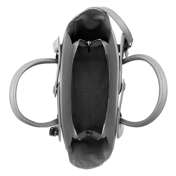 X Nihilo Number 5 Leather Handbag Work Bag Charcoal