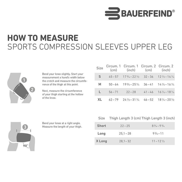 Bauerfeind Sports Compression Sleeves Upper Leg - Border Dot