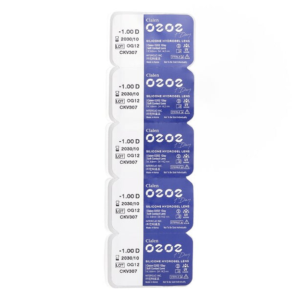O2o2 Daily Clear -1.00 - 5pcs x 1 strip