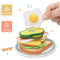 StitchesandTweed Wooden Toaster Toy Set Play Pretend Breakfast Set